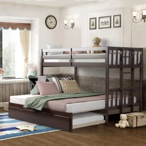 Twin Over Pull-Out Bunk Bed with Trunk