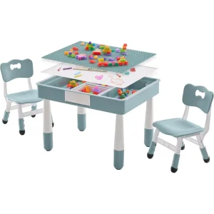 4-in-1 Children's Table and Chairs Set with Storage